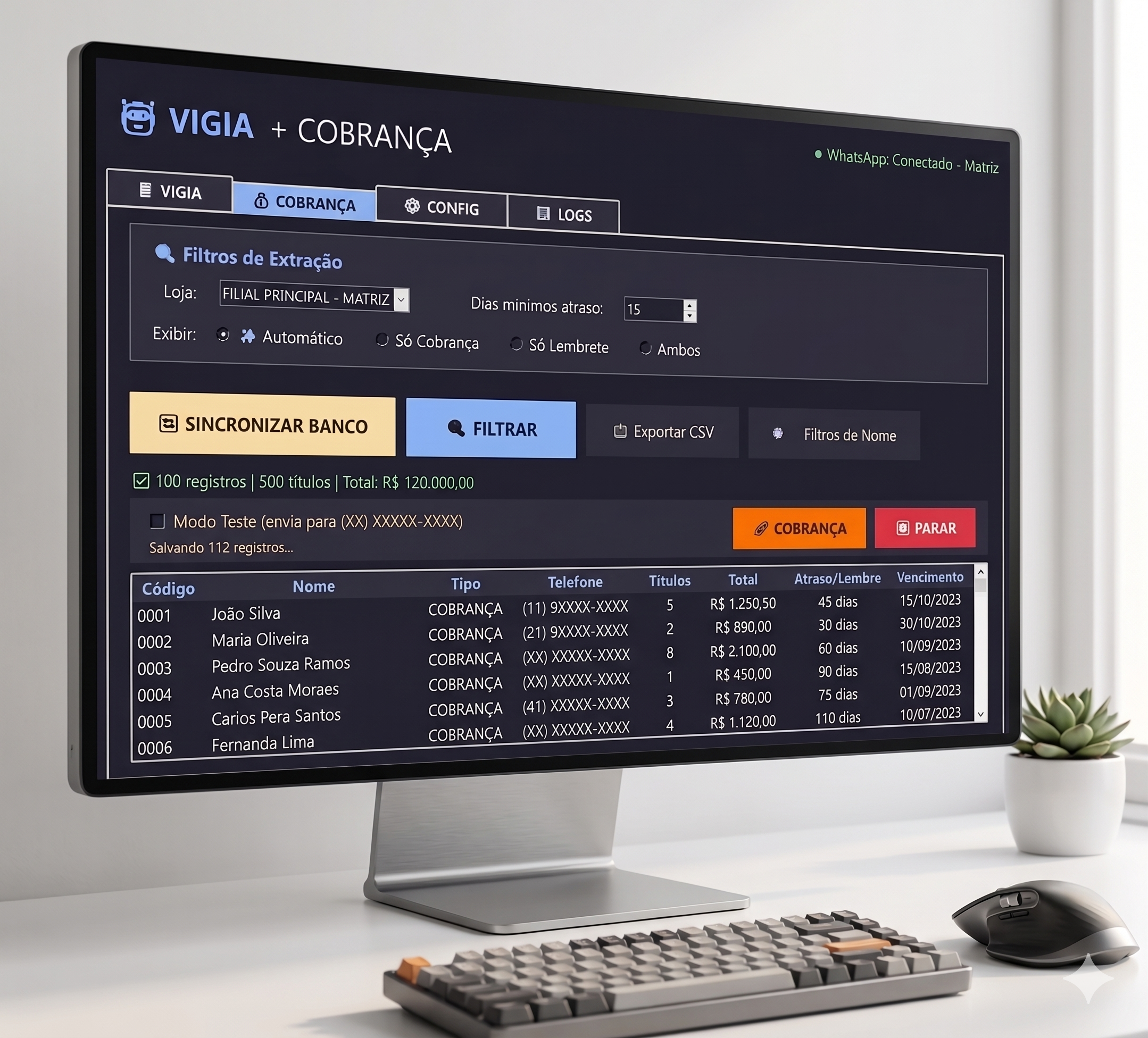 Painel ShoeSync Vigia